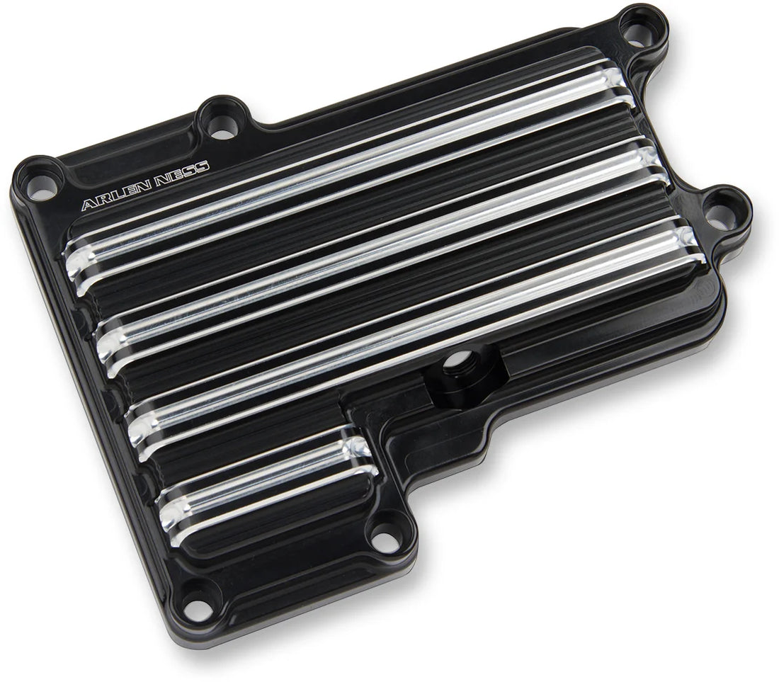 Arlen Ness 10 Gauge Top Transmission Cover - Chrome - Softail/Touring 03-862 - Side View