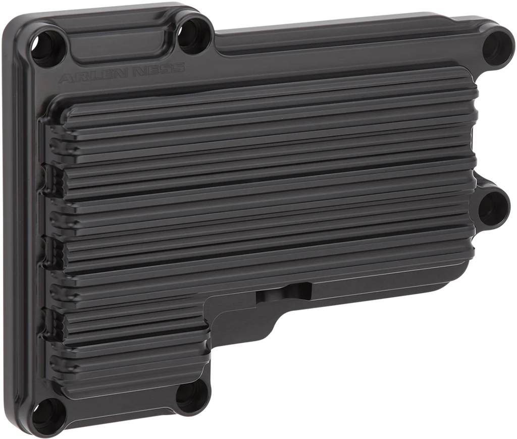 Arlen Ness 10 Gauge Transmission Cover - Black - M8 03-864 - Side View