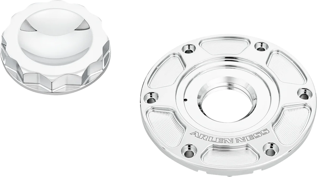 Arlen Ness 12 Point Gas Cap - Chrome 701-014 - Side View