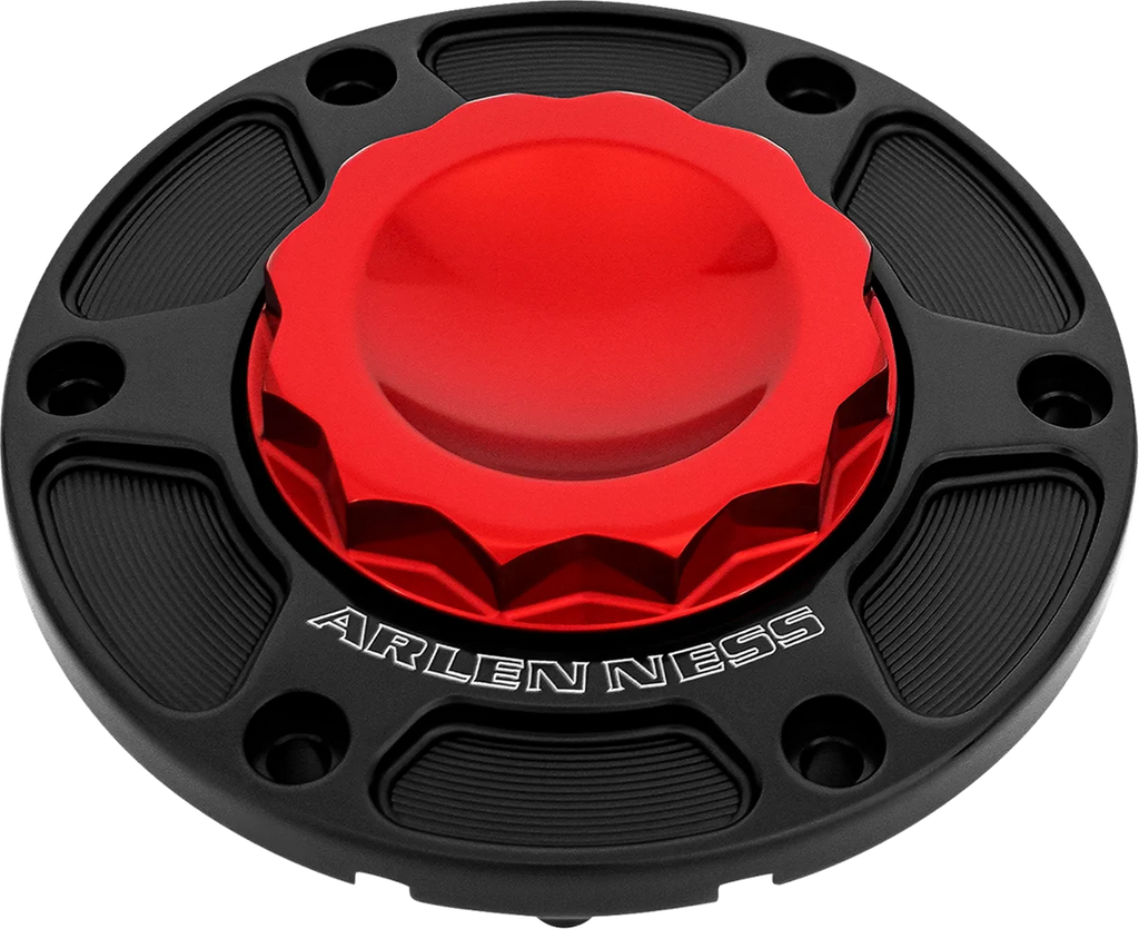 Arlen Ness 12 Point Gas Cap - Red 701-017 - Main Product View