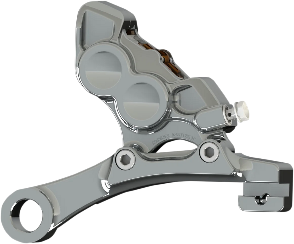 Arlen Ness 4-Piston Caliper - Rear - 11.8" - Black 02-325 - Side View