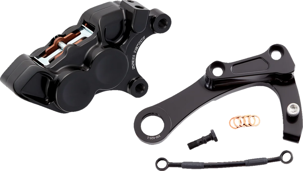 Arlen Ness 4-Piston Caliper - Rear - Black 02-329 - Main Product View