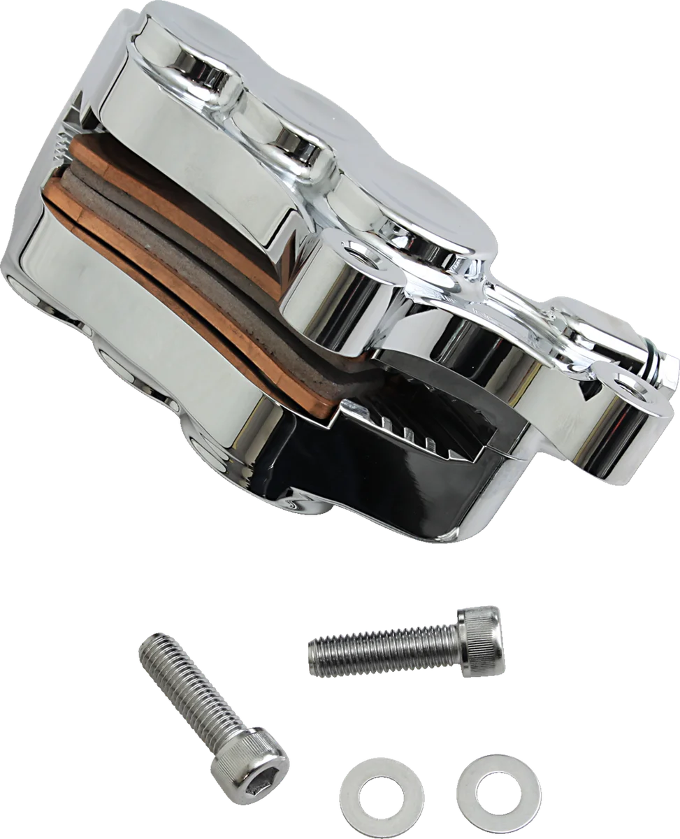 Arlen Ness 6-Piston Caliper - Front Right - Chrome - 11.8" 02-216 - Side View