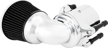 Load image into Gallery viewer, Arlen Ness Air Cleaner Kit - Velocity 90° - Chrome 800-003 - Side View