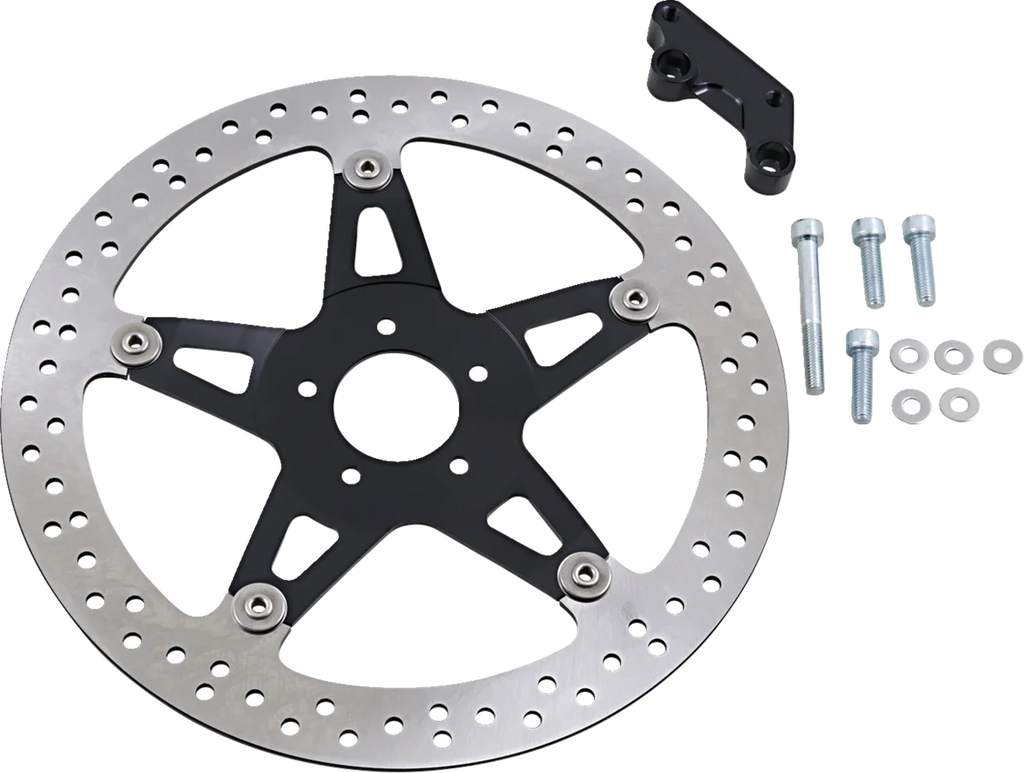 Arlen Ness Big Brake Rotor - 14" - Front Left - Touring 02-920 - Side View