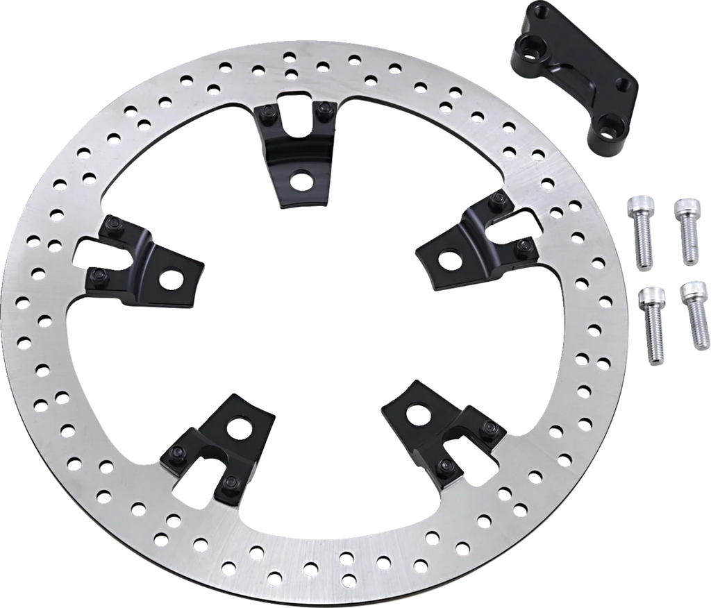 Arlen Ness Big Brake Rotor - 14" - Front Left - Touring 02-962 - Side View