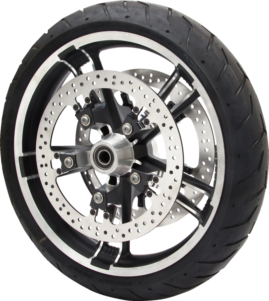 Arlen Ness Big Brake Rotor - 14" - Front Left - Touring 02-962 - Installation View