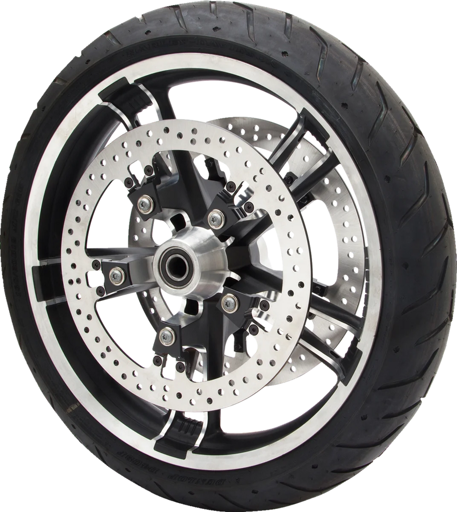 Arlen Ness Big Brake Rotor - 14" - Front Left - Touring 02-962 - Installation View