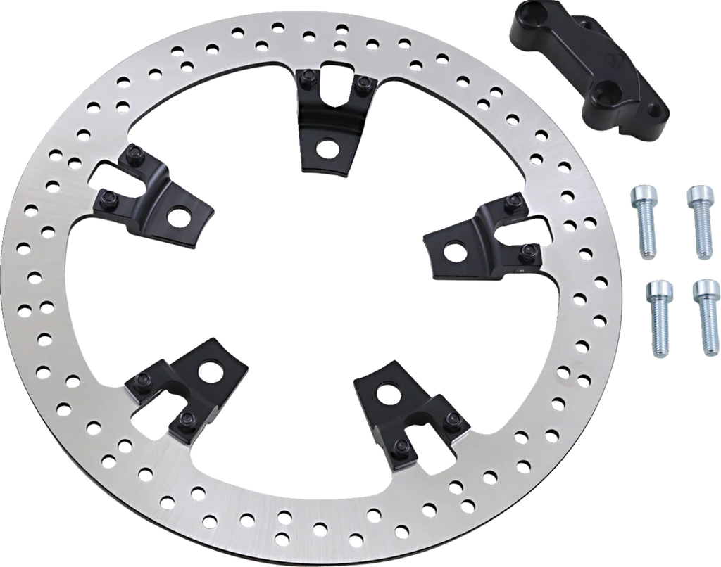 Arlen Ness Big Brake Rotor - 14" - Front Right - Touring 02-963 - Side View