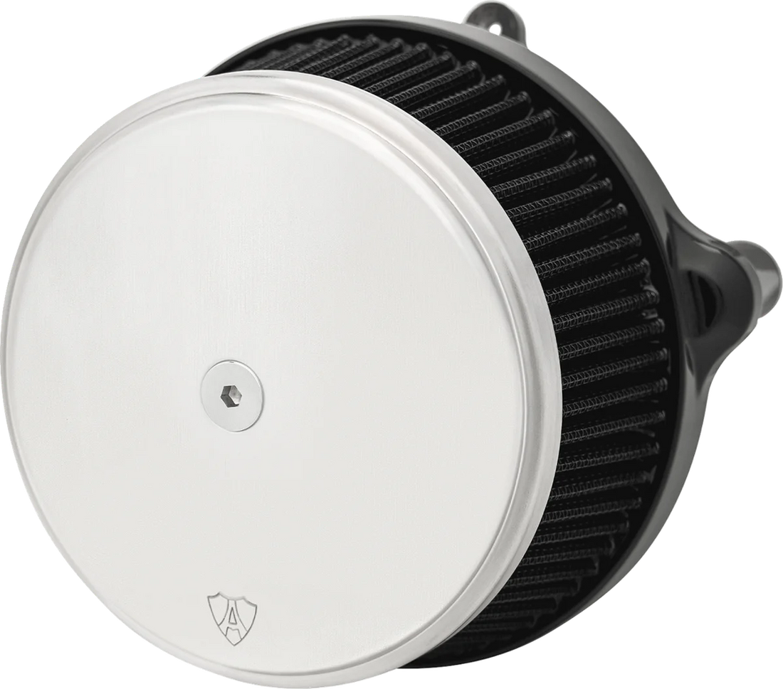 Arlen Ness Big Sucker Stage 1 Air Cleaner Kit with Cover - Smooth SS - Black 600-310 - Side View