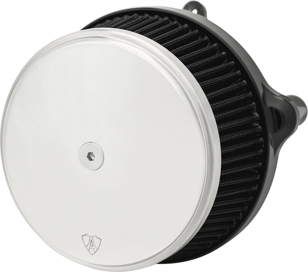Arlen Ness Big Sucker Stage 1 Air Cleaner Kit with Cover - Smooth SS - Black 600-310 - Side View