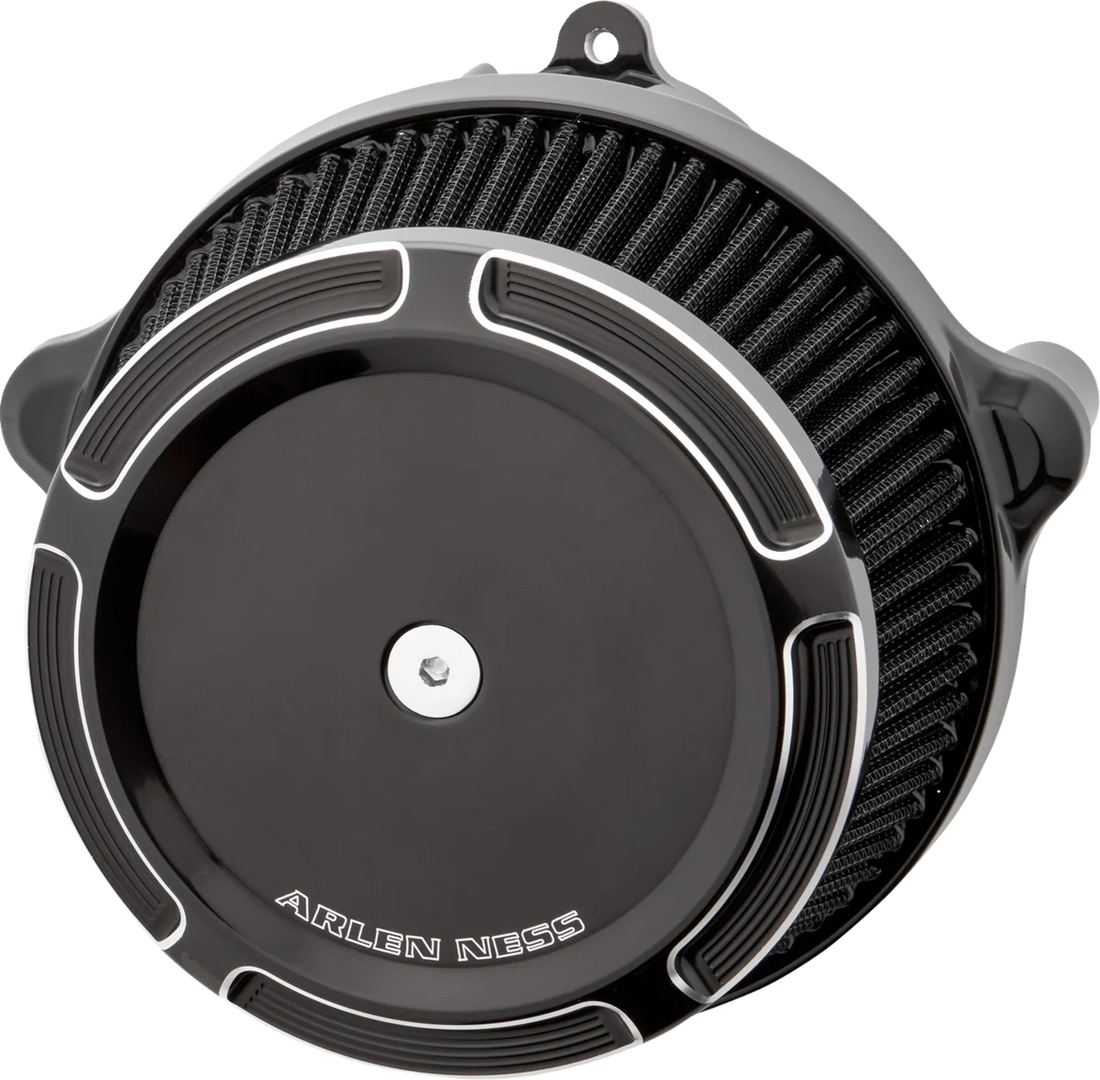 Arlen Ness Big Sucker Stage 1 Air Cleaner Kit without Cover - Black 600-305 - Side View