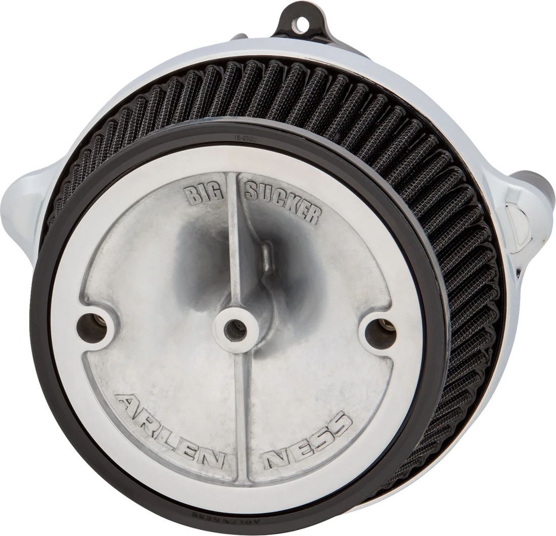 Arlen Ness Big Sucker Stage 1 Air Cleaner Kit without Cover - Chrome 600-300 - Side View