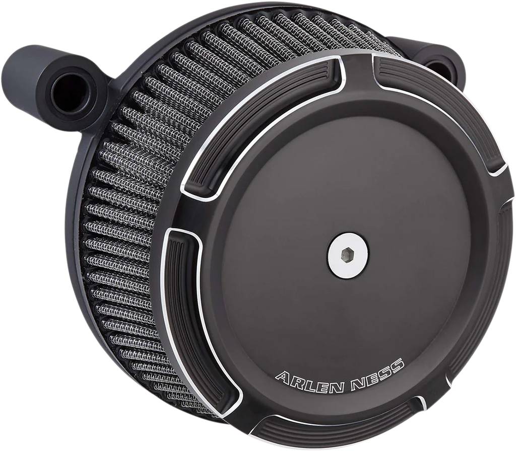 Arlen Ness Big Sucker Stage 1 Outer Cover - Beveled - Black 18-779 - Side View