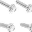Load image into Gallery viewer, Arlen Ness Bolt Kit - Cable Clutch - Titanium - 12-Point - Gold300-705 fits M8 / Twin Cam - Side View
