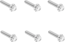 Load image into Gallery viewer, Arlen Ness Bolt Kit - Clutch Cover - Titanium - 12-Point - Gen 2 - Black300-701 fits M8 - Side View