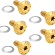 Load image into Gallery viewer, Arlen Ness Bolt Kit - Holeshot/Front/Floating/Brake Rotor - Spoke Mount - Gold - 5 Pack - Main Product View