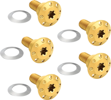 Load image into Gallery viewer, Arlen Ness Bolt Kit - Holeshot/Front/Floating/Brake Rotor - Spoke Mount - Gold - 5 Pack - Main Product View