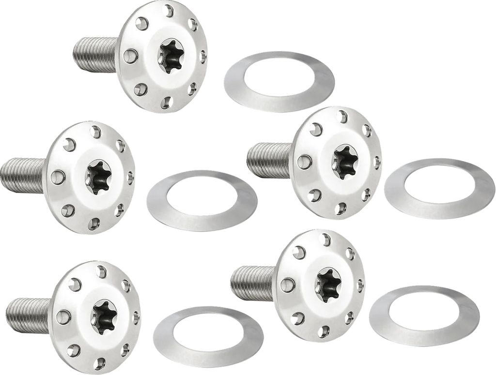 Arlen Ness Bolt Kit - Holeshot/Front/Floating/Brake Rotor - Spoke Mount - Gold - 5 Pack - Side View