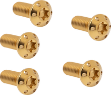 Load image into Gallery viewer, Arlen Ness Bolt Kit - Holeshot/Rotor/Front - Hub Mount - Gold - 5 Pack 300-914 - Main Product View