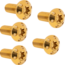 Load image into Gallery viewer, Arlen Ness Bolt Kit - Holeshot/Rotor/Rear - Hub Mount - Gold - 5 Pack 300-911 - Main Product View