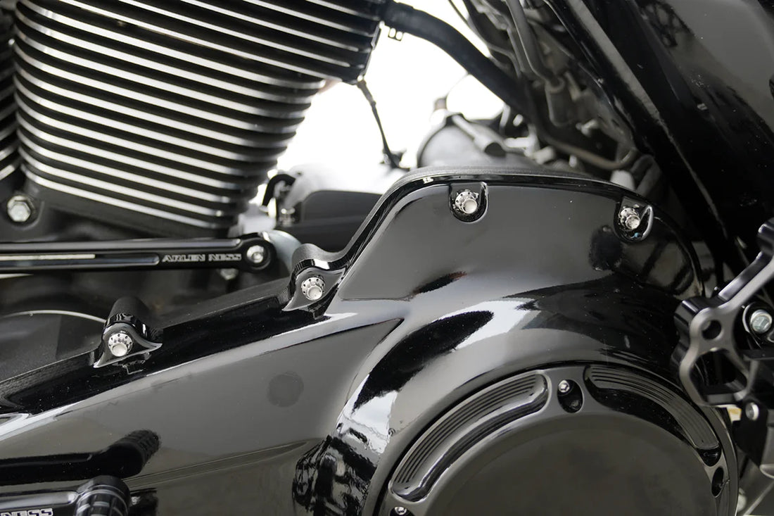 Arlen Ness Bolt Kit - Primary Cover - Titanium - 12-Point - FLT - Polished - Side View