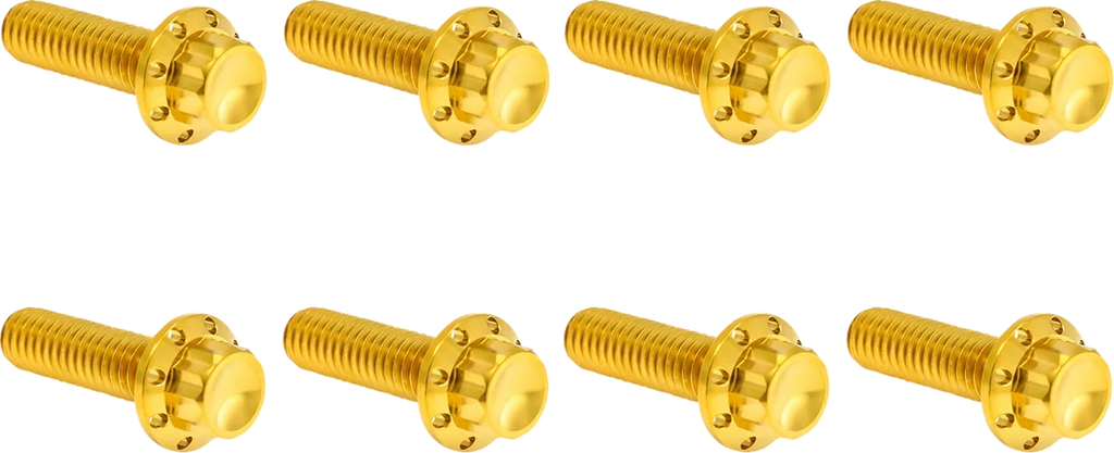 Arlen Ness Bolt Kit - Trap Door - Titanium - 12-Point - Gold300-711 fits M8 - Main Product View