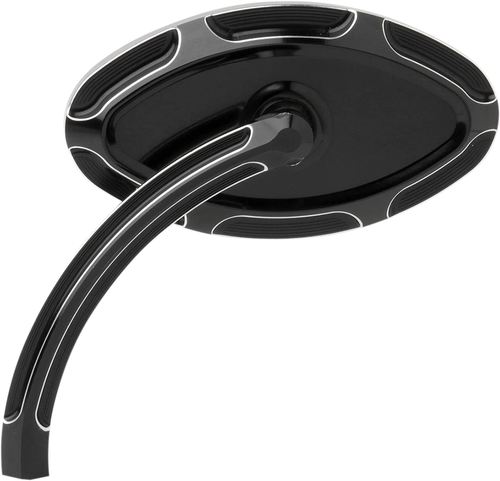Arlen Ness Cats Eye Forged Billet Mirror - Black - Left 13-130 - Main Product View