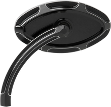 Load image into Gallery viewer, Arlen Ness Cats Eye Forged Billet Mirror - Black - Left 13-130 - Main Product View