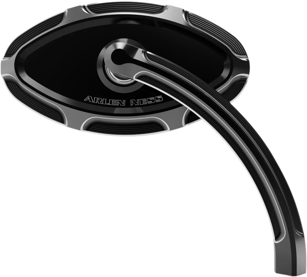 Arlen Ness Cats Eye Forged Billet Mirror - Black - Right 13-132 - Main Product View