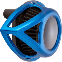 Load image into Gallery viewer, Arlen Ness Clear Tear Air Cleaner Kit - Blue 18-903 - Side View