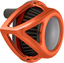 Load image into Gallery viewer, Arlen Ness Clear Tear Air Cleaner Kit - Orange 600-001 - Side View