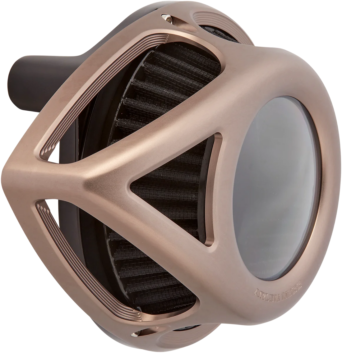Arlen Ness Clear Tear Air Cleaner Kit - Titanium 600-005 - Side View