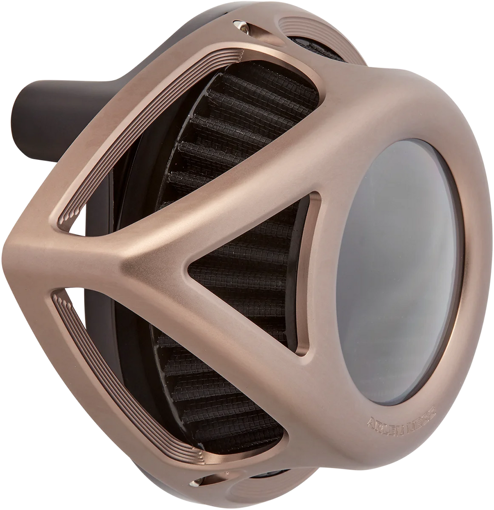 Arlen Ness Clear Tear Air Cleaner Kit - Titanium 600-005 - Side View