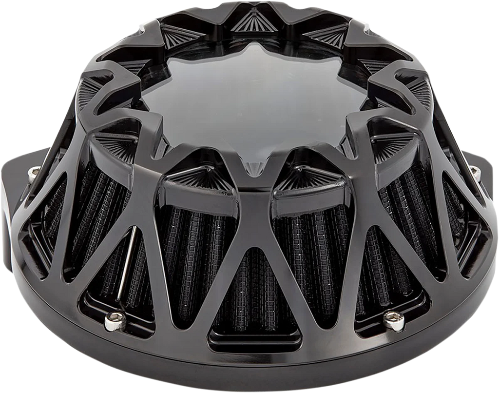 Arlen Ness Crossfire Air Cleaner - Black 600-042 - Side View