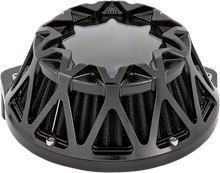 Load image into Gallery viewer, Arlen Ness Crossfire Air Cleaner - Black 600-042 - Side View