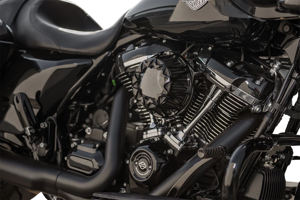 Arlen Ness Crossfire Air Cleaner - Black 600-042 - Installation View