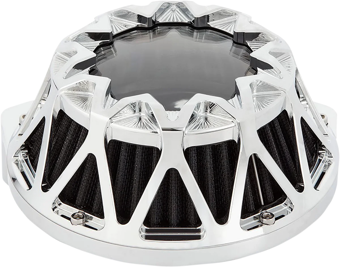 Arlen Ness Crossfire Air Cleaner - Chrome 600-050 - Side View