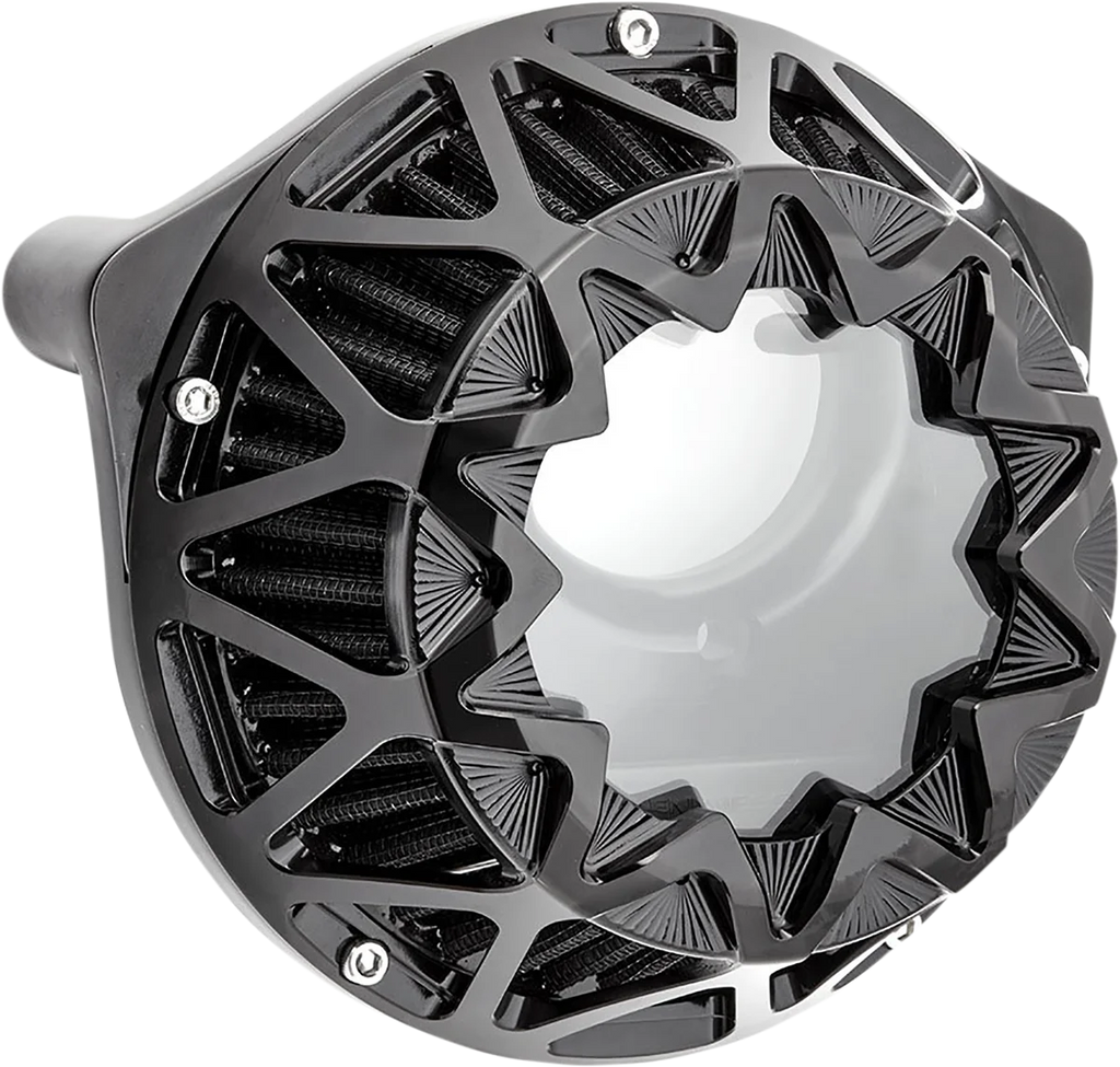 Arlen Ness Crossfire Air Cleaner - Chrome 600-050 - Detail View