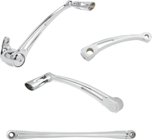 Load image into Gallery viewer, Arlen Ness Deep Cut Foot Control Kit w/ Toe Shifter - Chrome 420-109 - Main Product View