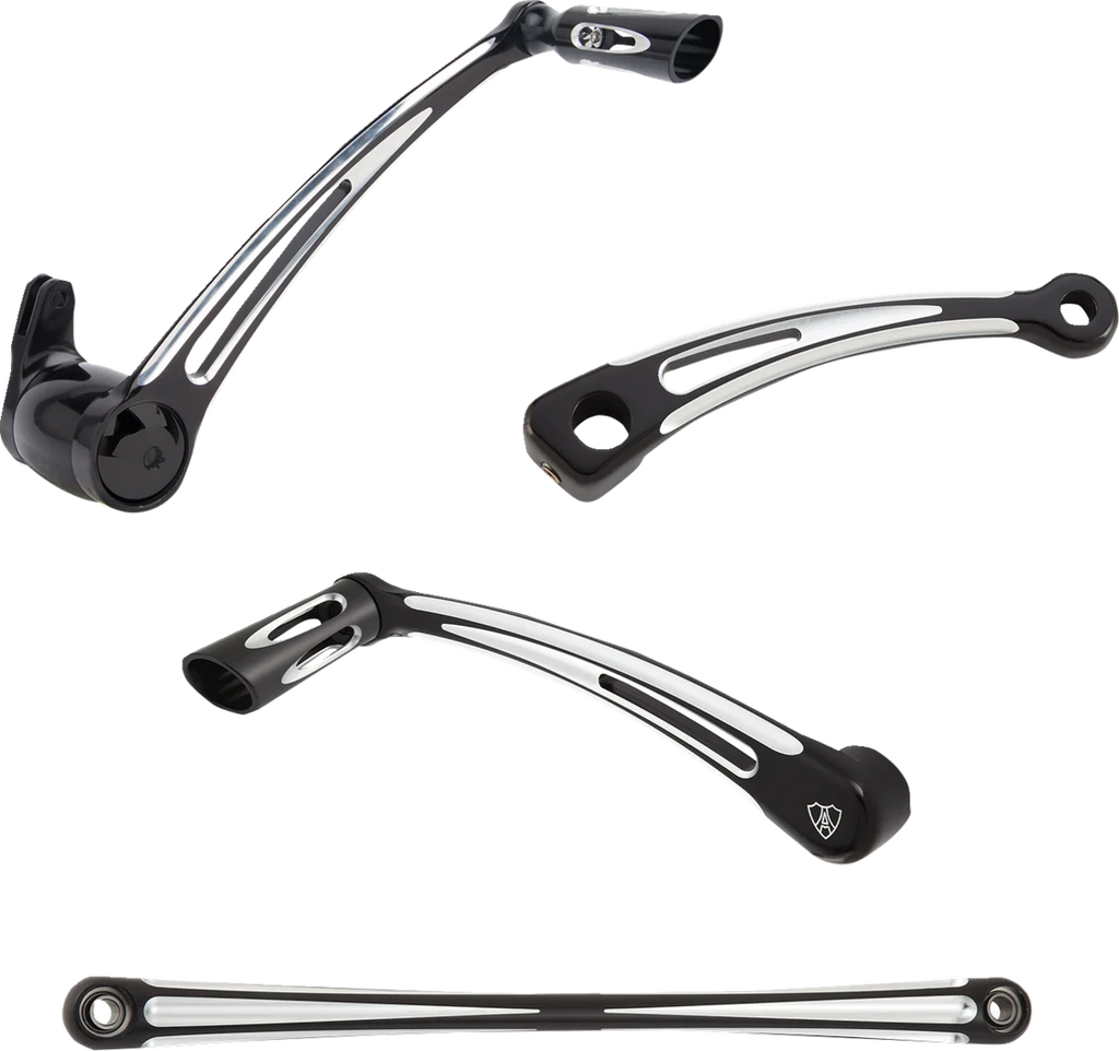 Arlen Ness Deep Cut Foot Control Kit w/ Toe Shifter - Chrome 420-109 - Side View