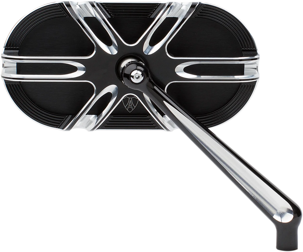 Arlen Ness Deep Cut Mirror - Black - Right 13-166 - Main Product View
