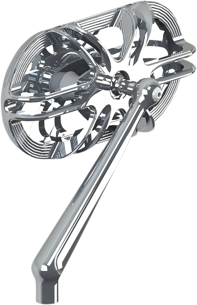Arlen Ness Deep Cut Mirror - Chrome - Left 13-165 - Side View
