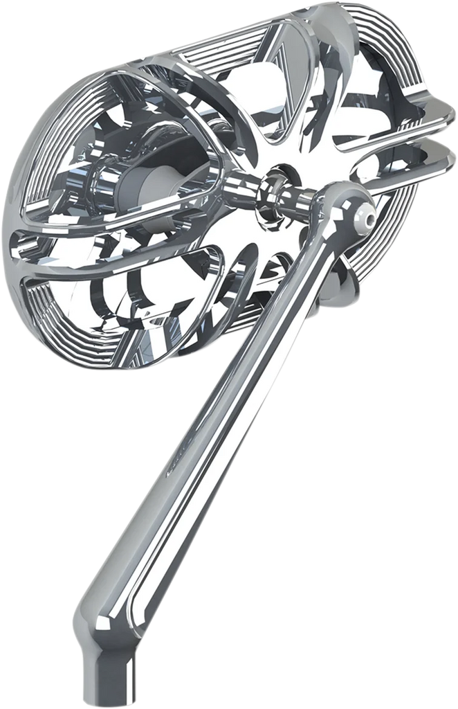 Arlen Ness Deep Cut Mirror - Chrome - Left 13-165 - Side View