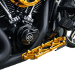 Load image into Gallery viewer, Arlen Ness Diamond Floorboards - Driver - Gold - Back View