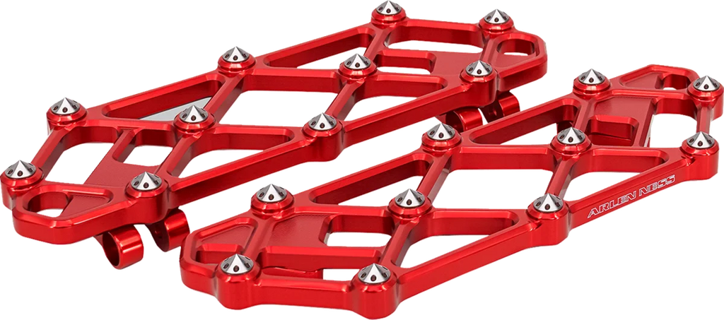Arlen Ness Diamond Floorboards - Driver - Red - Main Product View