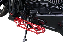 Load image into Gallery viewer, Arlen Ness Diamond Floorboards - Driver - Red - Side View
