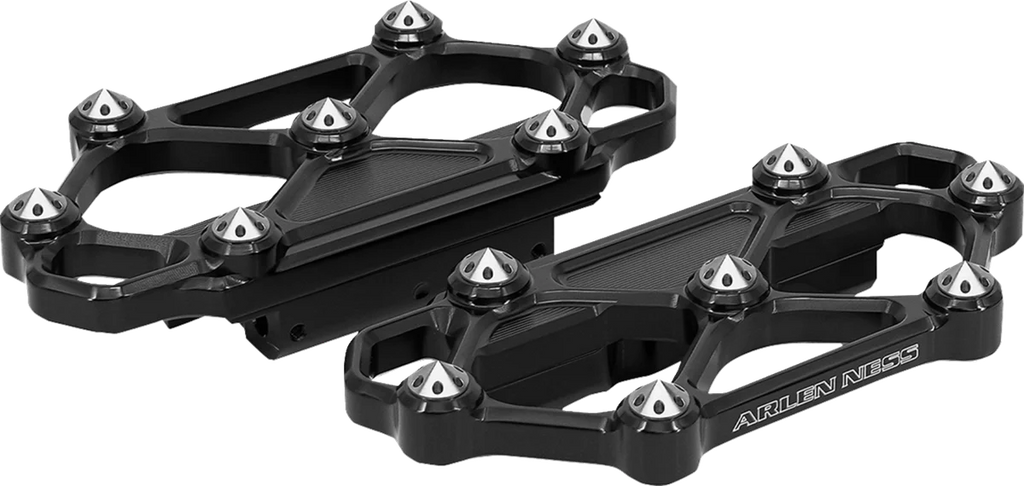 Arlen Ness Diamond Floorboards - Passenger - Black - Main Product View