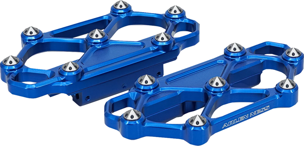 Arlen Ness Diamond Floorboards - Passenger - Blue - Main Product View