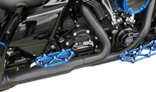 Load image into Gallery viewer, Arlen Ness Diamond Floorboards - Passenger - Blue - Side View